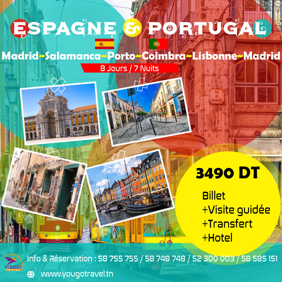 ESPAGNE-PORTUGAL(Madrid-Salamanca-Porto-coimbra-Lisbonne)